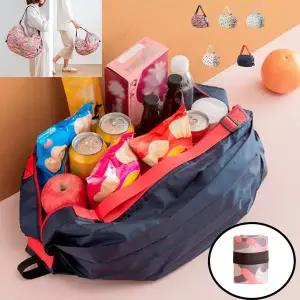 미니장바구니 마트 시장 도시락 휴대용 아코디언 접이식 접는 폴딩 장바구니 가방 쇼핑백