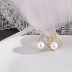 [콩심팥심]시후주얼리 시뮬럿다이아 8mm 오스트리아산 스왈진주 물방울