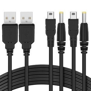 펀투보 PSP 충전 케이블, 소니 1000 2000 3000 USB 데이터 케이블 및 코드 2-in-1 (2팩) 충전용 플레이스테이션 휴대용 충전기 전원
