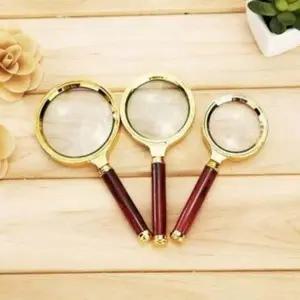 ( )선물 휴대용 초등과학교구 손잡이 돋보기 L 금테