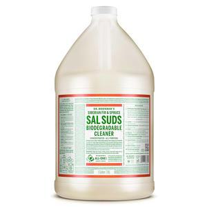 닥터 브로너스 - Sal Suds 생분해성 클리너(1갤런) 다목적, 바닥, 세탁 및 식기용 소나무 클리너, 농축, 기름과 먼지 제거, 강력한 포뮬러