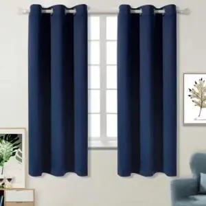 [하프클럽/셀러허브]미드나잇 아일릿 암막커튼 2장 작은창 커텐 네이비