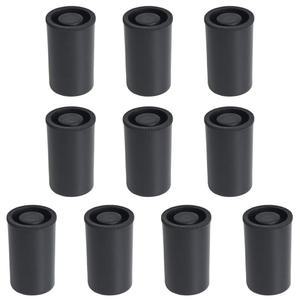 10피스 필름 캐니스터 플라스틱 홀더 빈 릴 포함, 뚜껑 용기 카메라 케이스 블랙 보관 컨테이너