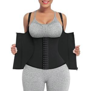 FEELINGIRL 여성용 허리 트레이너 코르셋 조끼 트리머 스포츠 스틸 신처 거들 본 셰이퍼 탑 바디 포함 탱크