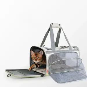 신분증 태그가 있는 파와이 고양이 캐리어 TSA 항공사 승인 소프트 사이드 접이식 반려동물 여행용