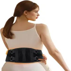 마사지기가 장착된 무선 온열 패드 허리 및 생리통 를 위한 충전식 백 워머 자동 차단 남성을 훌륭한