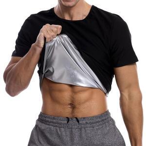 DOKELOVY 남성용 사우나 수트 셔츠, 스웨트 바디 티셔츠 탱크 조끼 탑 인핸서 셰이퍼 반소매 트레이너 웨이스트 트리머