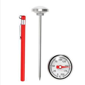 인스턴트 읽기 포켓 온도계 - 커피, 우유 거품, 초콜릿, 음료용 1인치 스테인리스 스틸 다이얼 보정 슬리브 포함 (1개)