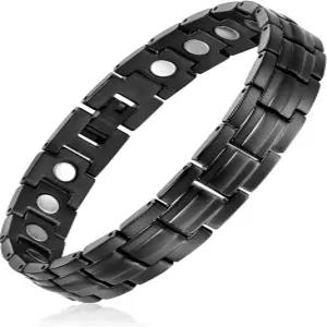 USWEL 초강력 마그네틱 팔찌 - 남성 여성용 티타늄 스틸 사이즈 조절 도구로 길이 가능 아버지의