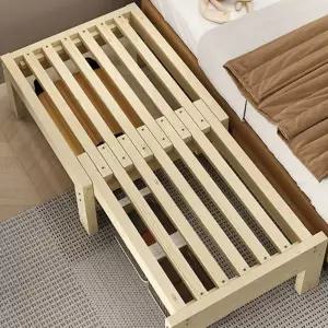 확장형 원목평상 폴딩 매트리스 프레임 원목 수납 길이 평상