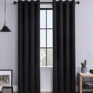 [하프클럽/셀러허브]데이나잇 암막 커튼 2장 복층 긴창 거실 안방 블랙