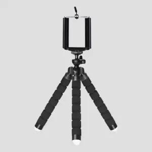 (색상 블랙)휴대용 구부러지는 거치대 영상 문어발 기둥 삼각