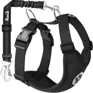 자동차용 루코비 반려견 안전벨트 대형 중형 소형견용 조절 가능한 반려견용 하네스 카 스트랩 및