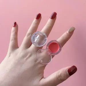 투명 립밤 반지 케이스 공병 화장품 보관 립글로스 용기 립스틱 키링 휴대용 바세린 용기