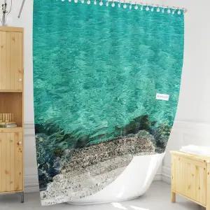 젠틀 웨이브 국내제작 욕실 방수 샤워 커튼 패브릭 가림막 가리개 파티션