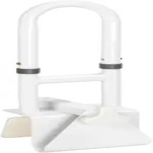 HEPO 조절 가능한 노인용 욕조 안전 레일 욕실용 그립 바 보조 손잡이 클램프 목욕 지지 및 낙상 방지 흰색