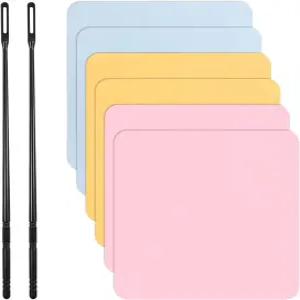 플루트 청소 키트 청소용 천 6개 및 막대 2개 면봉 20x20cm 연마용 악기 연마 액세서리 유지 관리