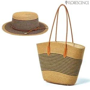 [플로레센스]파나마 밀집모자+가방 세트(2종)_22147573_671725