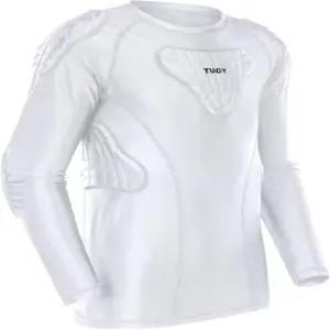 야구 무술용 TUOY 청소년 패딩 가슴 축구 갈비뼈 보호 셔츠 롱 슬리브