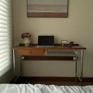 우드책상 일본식 스틸 인테리어 화장대 고급형책상 빈티지