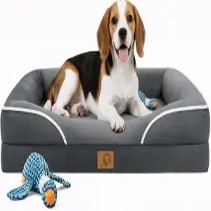 홈메이트 반려견 침대 중형견 28x23인치 정형외과용 폼 방수 야외 반려동물 소파 분리형 세탁 가능한