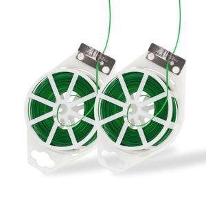 커터가 내장된 난완티 2팩 492FT 정원 트위스트 타이, 가꾸기용 방청 그린 코팅 식물 실내 실외 가정 및 사무실 사용을 위한 유연한 재사용 가능한 토마토 타이 지원