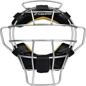 챔프로 18온스. 바이오 프레시 가 포함된 가벼운 야구/소프트볼 성인 심판 페이스 마스크 실버