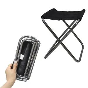 ( )당일 휴대용 등산 낚시 캠핑 액트 폴딩 접이식 초경량 의자 체어 260g 블랙