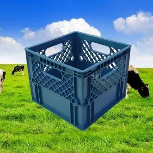 ( )우유박스 군청 4개캠핑 식품 밀크 우유상자 정리 수납함