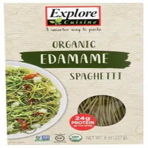 Explore Cuisine 에다마메 스파게티 - 8oz 간편한 파스타 식물성 단백질 함유 비GMO 텐 프리 코셔 4인분