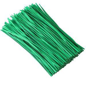 Tangyinrd 300개 6인치 녹색 플라스틱 트위스트 타이, 케이블 가방, 원예 도구용