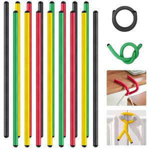 나인하우 20개 17인치 EVA 폼 트위스트 고무 타이 재사용 가능한 구부릴 수 있는 케이블 스트랩 유연한 헤비 듀티 트위스티 타이로 코드 번들링(레드, 옐로우, 그린, 블랙)을 정리할 있습니다