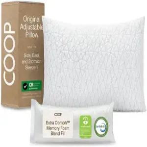 코프 홈 굿즈 오리지널 조절 가능한 베개 수면용 퀸 사이즈 침대 크로스 컷 메모리 폼 - 중간 크기의