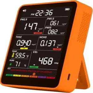 가정용 자동차 식물 및 반려동물을 위한 휴대용 실시간 감지기(AQI)를 갖춘 전문 실내 공기질 모니터