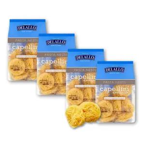 이탈리아산 델랄로 카펠리니 엔젤 헤어 파스타 둥지 듀럼 밀 세몰리나 밀가루 올 내추럴 코셔 논-GMO