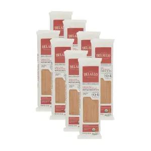 델랄로 통밀 스파게티 1파운드 봉지 8팩 100 면 이탈리아산 파스타 통곡물 요리사 알 덴테