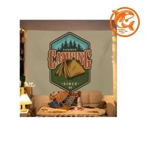 (사이즈 소)캠핑 필드용 장식 패브릭 포스터 야외 커튼 멋진 가리개 커버