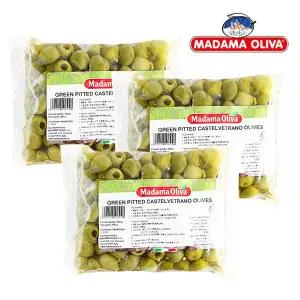 [보라티알] (냉장)마다마 냉장 피티드 그린 카스텔베트라노 올리브 800g(고형량 400g) x 3개