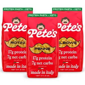 저탄수화물 단백질 파스타 품종 17g 7g 탄수화물을 함유한 펜네 로티니 엘보 마카로니 이탈리아산 한 케토