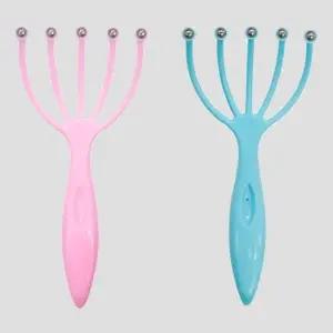 (색상 랜덤발송)쿨링 갈고리형 두피 지압 마사지기