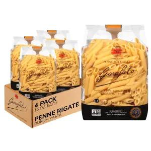 가로팔로 - 프리미엄 듀럼 밀 세몰리나 펜네 리가테 파스타 이탈리아산 청동제 알 덴테 원 재료 (4팩)