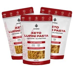 아비아테 케토 파스타 로티니 - 저탄수화물(순 3g) 루피니 면 고단백(20g) 텐 프리 루핀 밀가루로 만든
