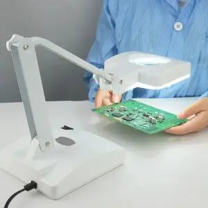 탁상 확대경 휴대용 보석 감정 스탠드 식별 작업대 열독 책상용 루페 확대 관찰용