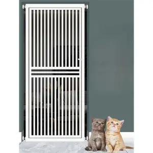 무타공 펜스 자동형 흰색 현관 휀스 방묘문 출입문 높이