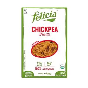펠리시아 텐 프리 파스타 병아리콩 푸실리 1회 제공량당 22G 단백질 고단백 및 섬유질 면 이탈리아에서