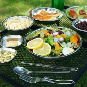 ( )캠핑 낚시 여행 피크닉 차박 취사 도구 식기 22p 1세트 접시 밥그릇 국그릇 소스 종지 소품 용품