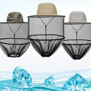 헬프그린 접이식 방충모자 등산 벌레방지 예초작업 성묘 제초 미세망 모기 해충 벌초 캠핑 양봉모자