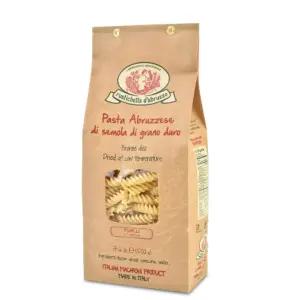 루스티첼라 다브루초 푸실리 - 500g 클래식 나선형 파스타 듀럼 밀로 만든 9~11분 만에 조리 소스 샐러드