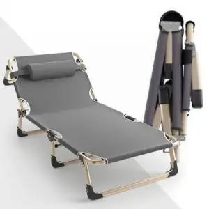 (옵션 중형 56x172cm)접이식 간이 침대 1인용 폴딩베드 휴대용 야전 캠핑 낚시 사무실 병원 요양원