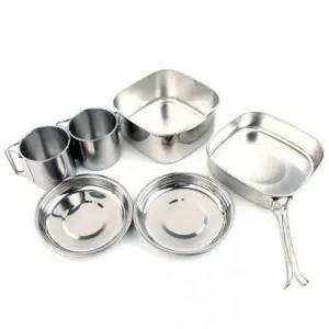 ( )스텐식기 6종세트 캠핑 스텐반합 아웃도어식기 그릇